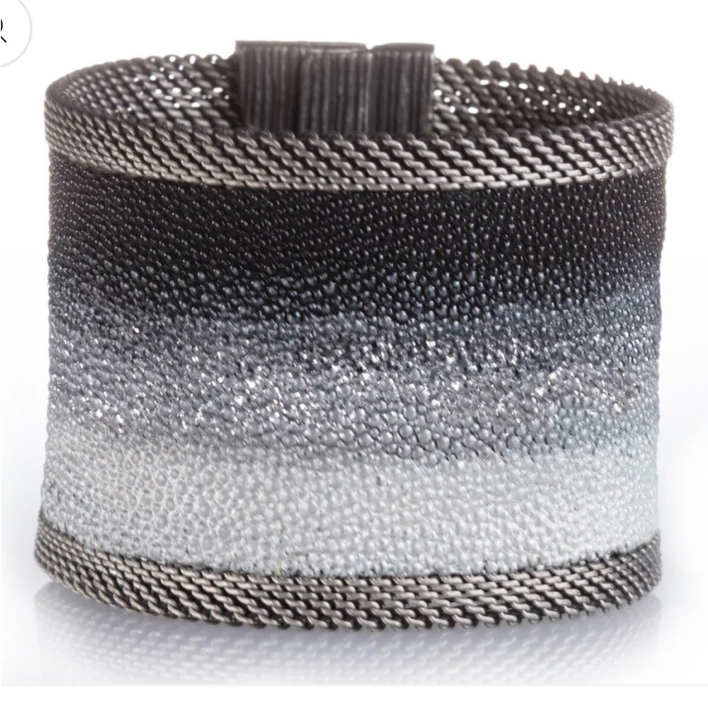 Gradient Black and Silver Cuff Bracelet Cynthia Desser sold out